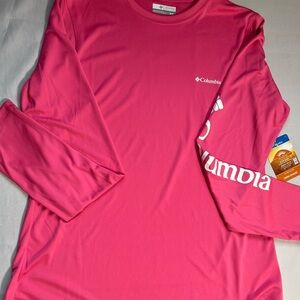 Columbia Women’s  Bright Pink Performance Shirt Sz MD NWT